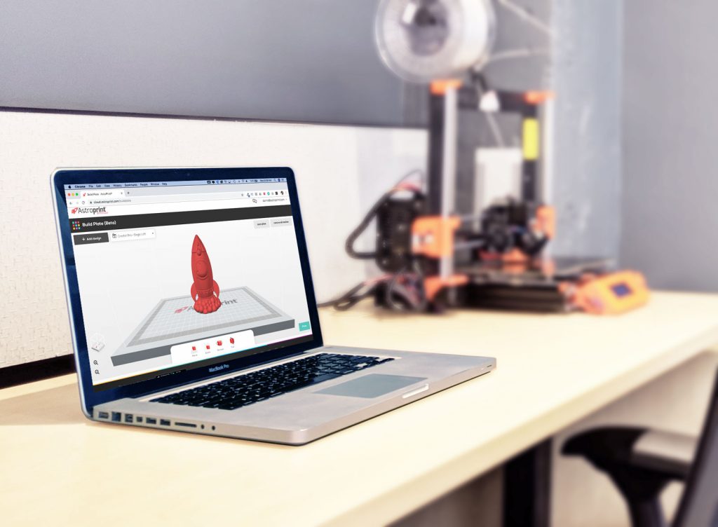 AstroPrint 3D Printing Software Cloud Build Plate Enterprise